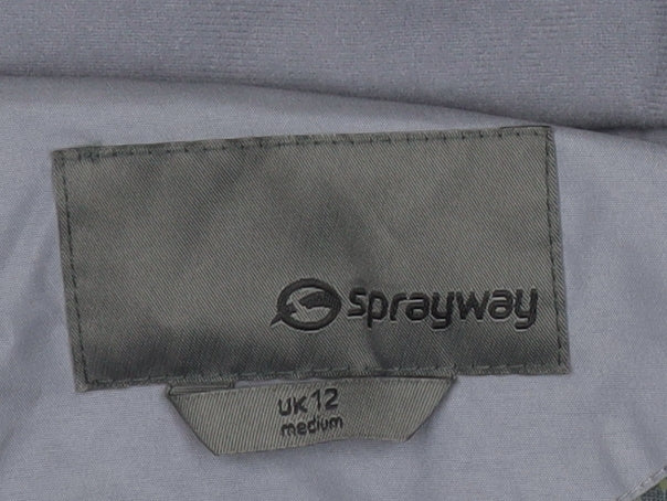 Sprayway Womens Brown Waterproof Rain Coat Jacket UK 12 Hooded Outdoor