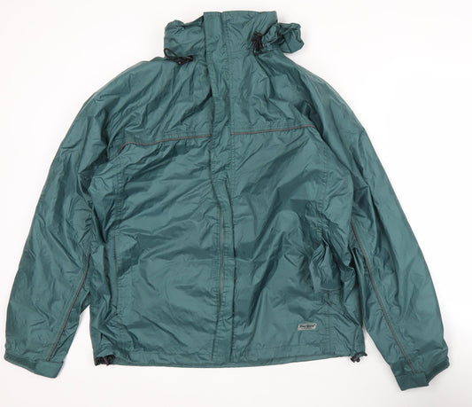 Peter Storm Men's Green Waterproof Hooded Jacket Size M 38-40" Rain Coat