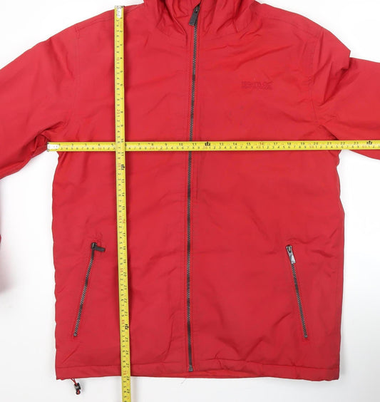 Regatta Mens Red Waterproof Hooded Rain Jacket Size M