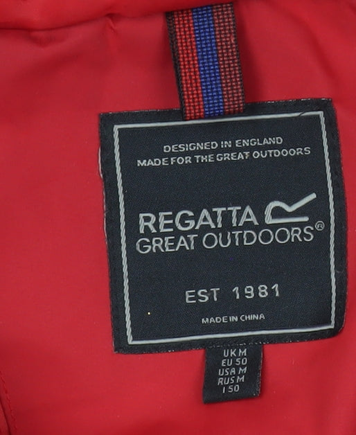 Regatta Mens Red Waterproof Hooded Rain Jacket Size M