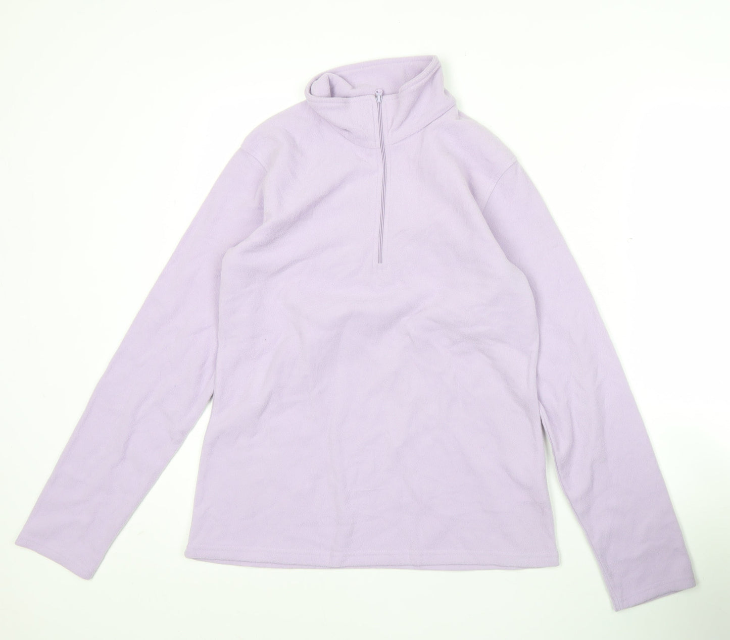 Mountain Warehouse Women’s Purple Fleece Sweatshirt M Half Zip Lightweight