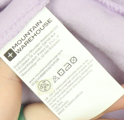 Mountain Warehouse Women’s Purple Fleece Sweatshirt M Half Zip Lightweight