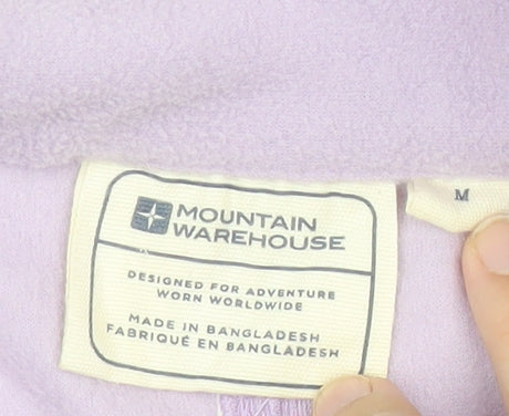 Mountain Warehouse Women’s Purple Fleece Sweatshirt M Half Zip Lightweight