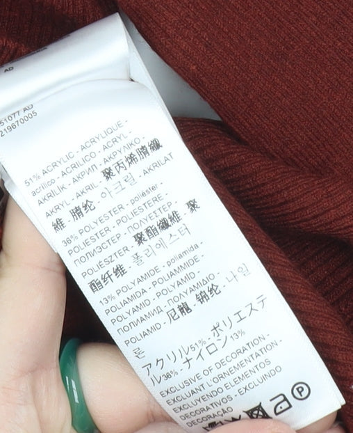 Levi's Womens Brown Slim Fit Crew Neck Pullover Jumper Size S