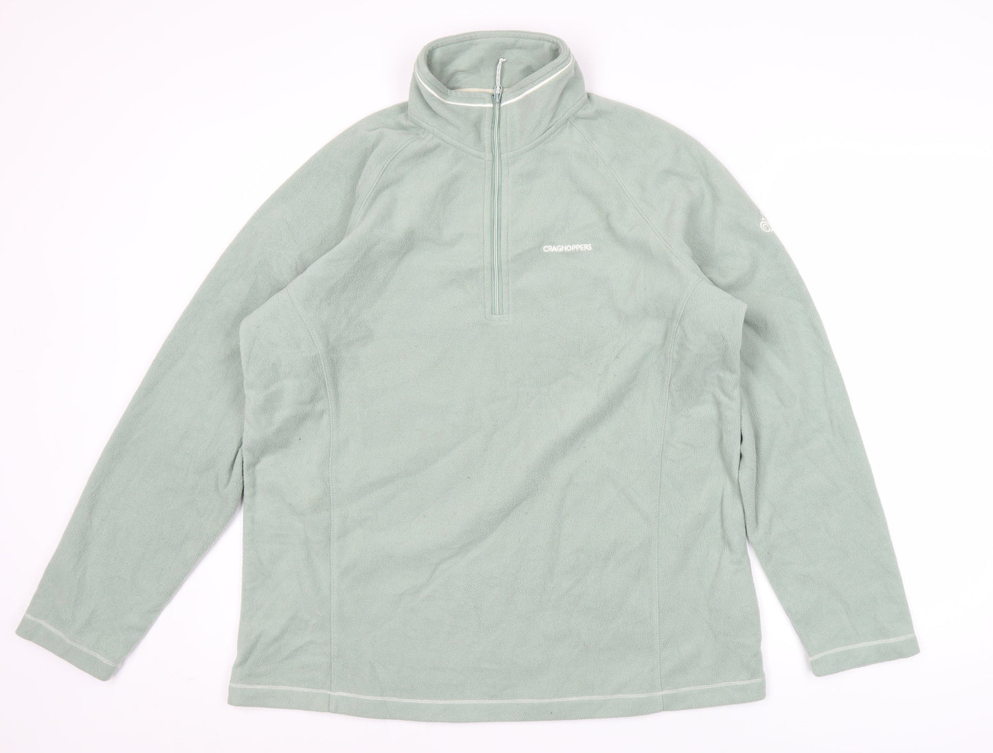 Craghoppers Unisex Green XL Fleece Sweatshirt 1/2 Zip Outdoor Wear