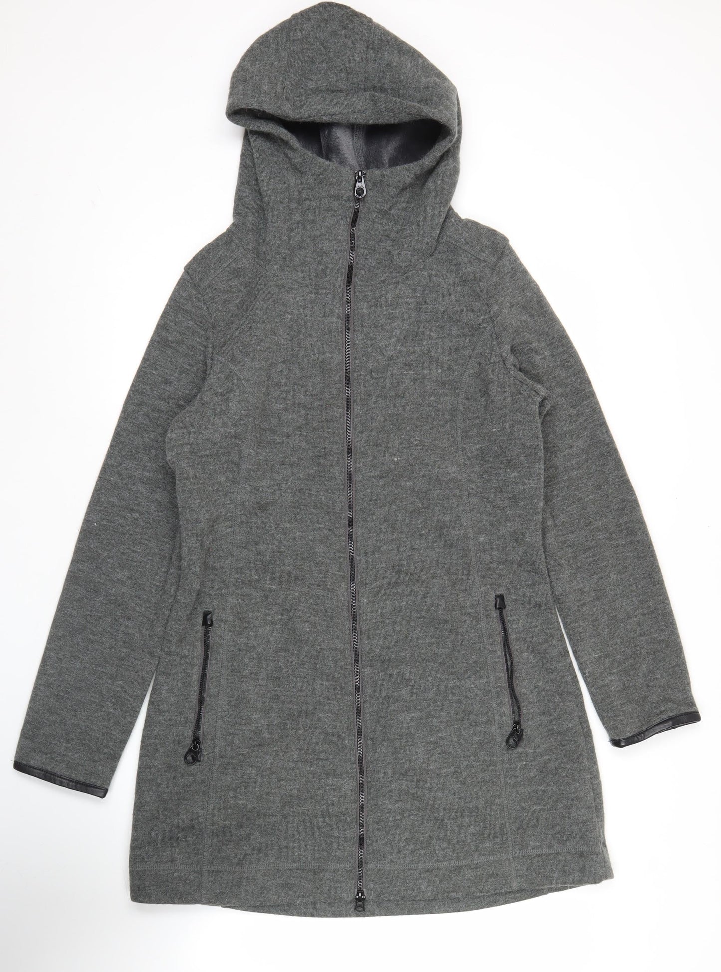 Regatta Womens Grey Hooded Full Zip Jacket Size 10 UK Casual Outdoor