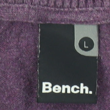 Bench Womens Purple Tunic Jumper Dress L Long Sleeve V-Neck Knit