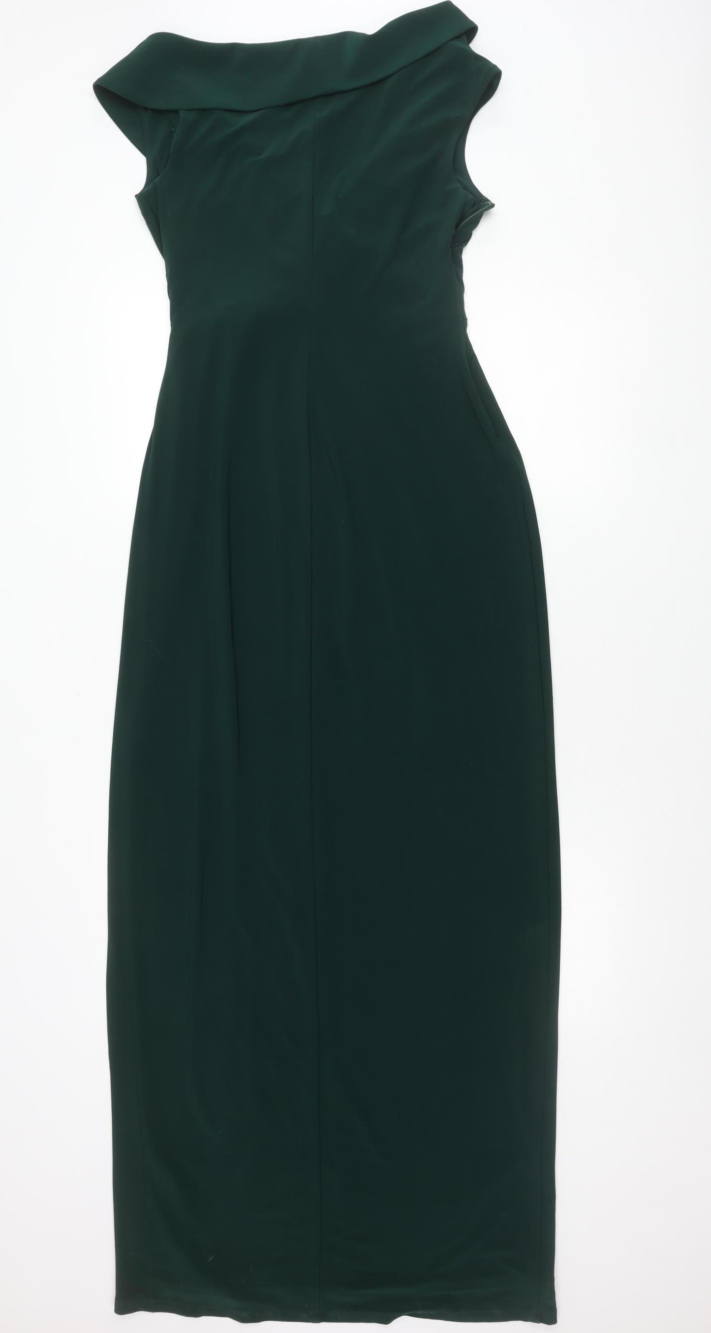 Ralph Lauren Women’s Green Size 8 Midi Sheath Dress Off Shoulder