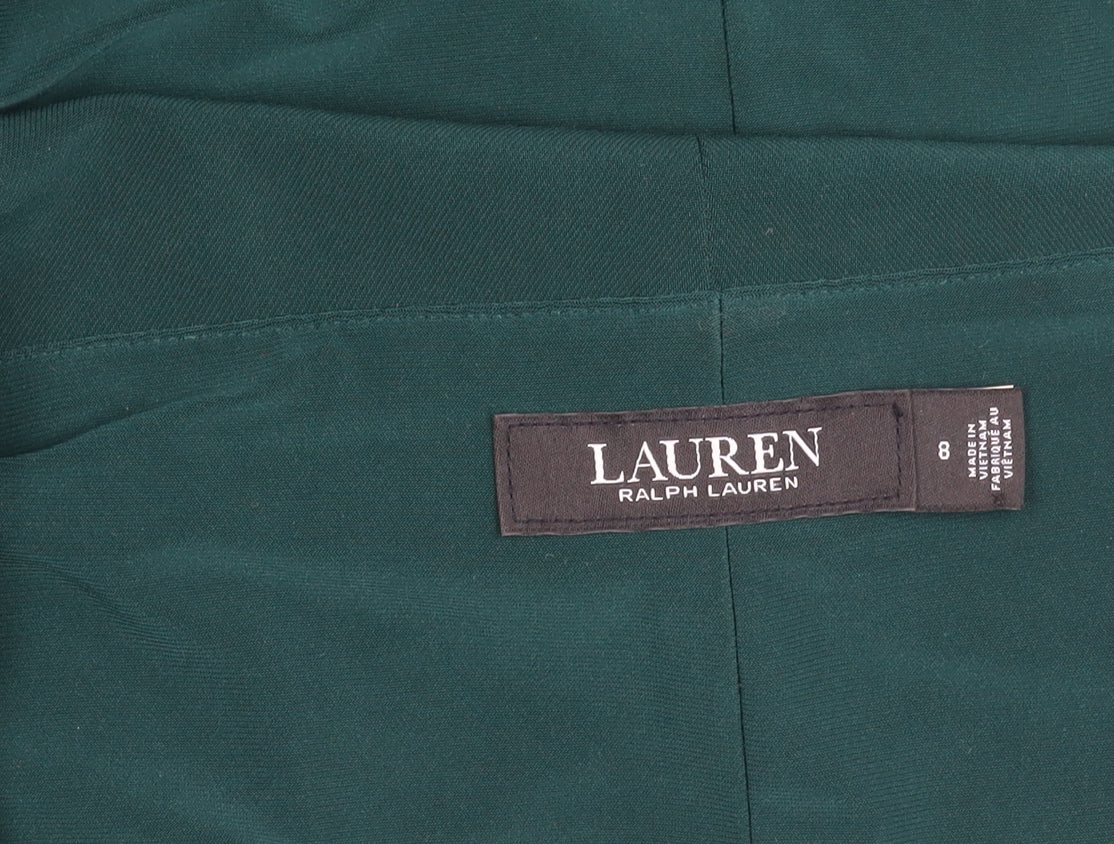 Ralph Lauren Women’s Green Size 8 Midi Sheath Dress Off Shoulder