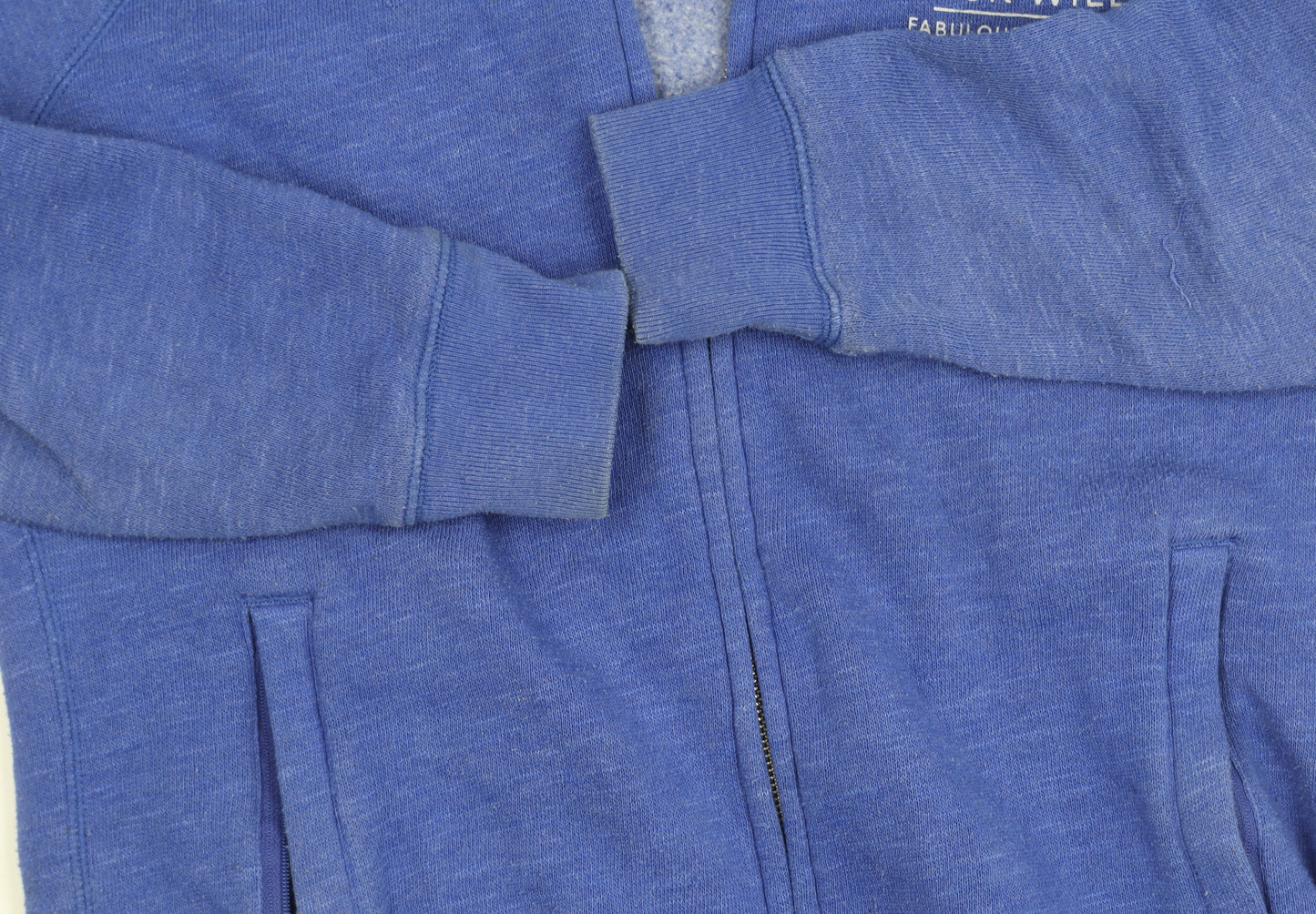 Jack Wills Womens Blue Hoodie Jacket UK 12 Full Zip Cotton Blend