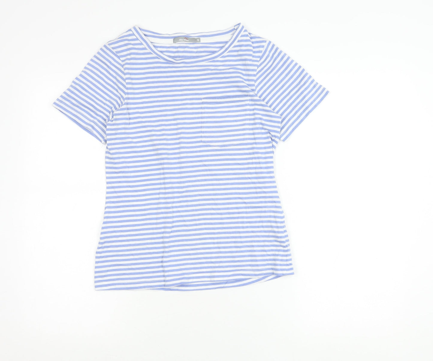 Peter Storm Women’s Blue Striped Cotton T-Shirt Size 8