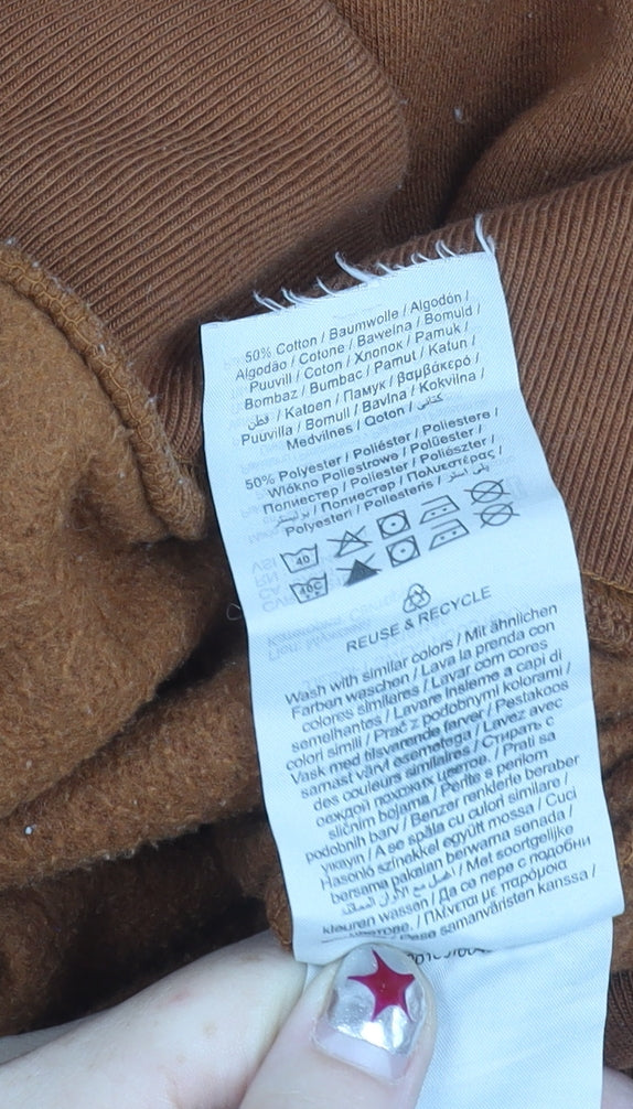 Jack & Jones Men's Brown Pullover Hoodie Size S Regular Fit