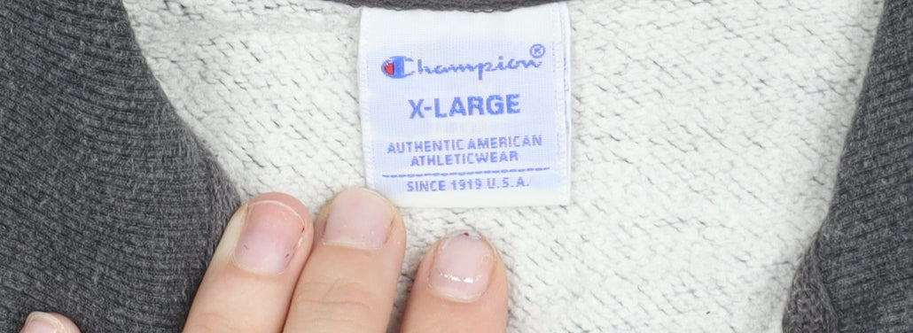Champion Men’s Grey XL Full Zip Jacket Logo Sportswear