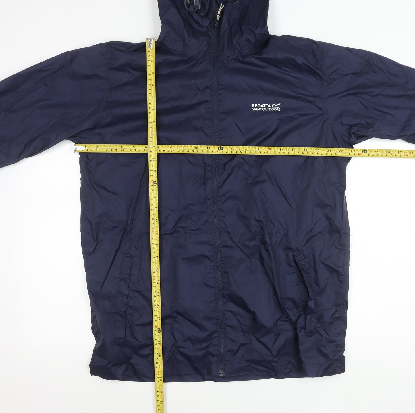 Regatta Men's Blue L Lightweight Hooded Rain Coat Jacket Outdoor