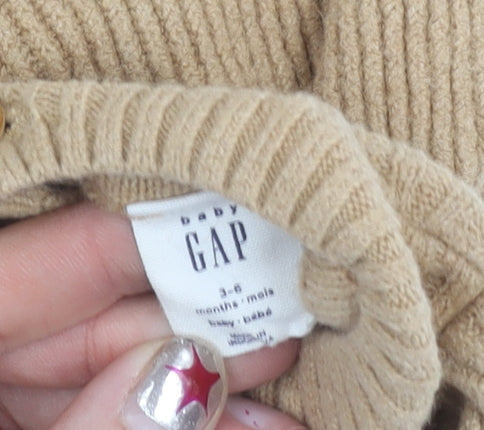 Additional view of Baby Gap girls’ beige knit a-line dress 3-6 months long sleeve winter
