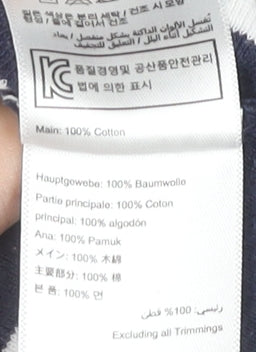 Joules Women’s Blue Striped Cotton Hoodie UK 12 Regular Fit