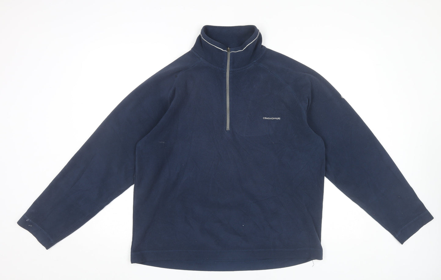 Craghoppers Mens Blue Fleece Sweatshirt M 1/4 Zip Outdoor Pullover