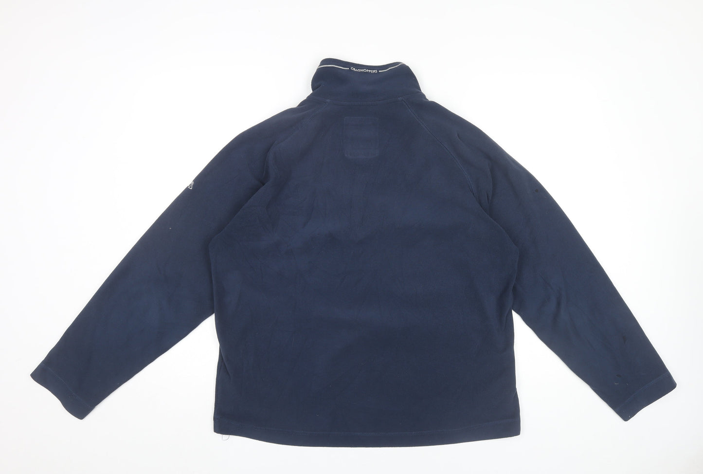 Craghoppers Mens Blue Fleece Sweatshirt M 1/4 Zip Outdoor Pullover