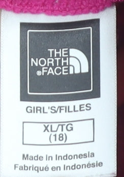 The North Face Girls Pink Fleece Sweatshirt XL (18 Years) 1/4 Zip Pullover