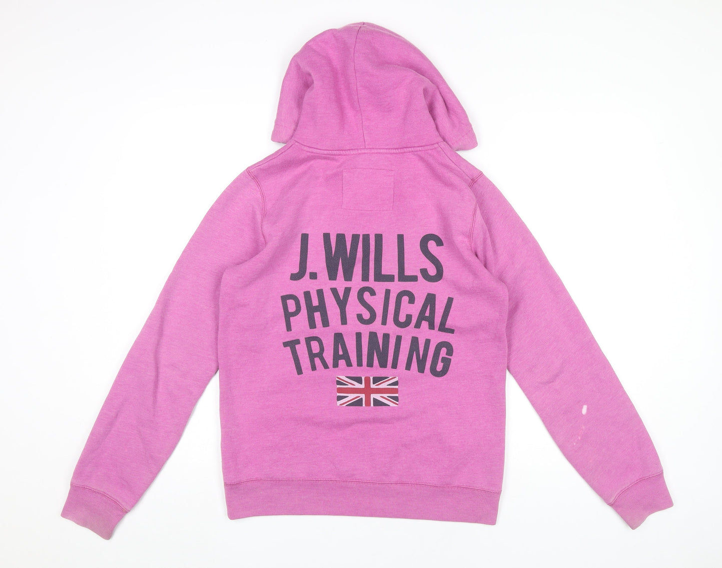Jack Wills Womens Pink Hoodie UK 10 Cotton Blend Pullover