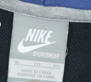 Nike Men’s Blue Black XL Hooded Full Zip Jacket