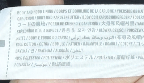 Abercrombie Kids Boys Black Pullover Hoodie 13-14Y Logo Fleece Casual