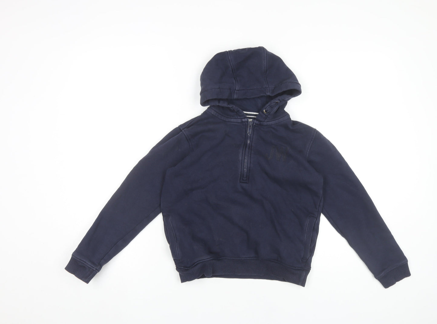 Jack Wills Boys Blue Hoodie 9-10Y Henley 1/2 Zip Cotton Blend