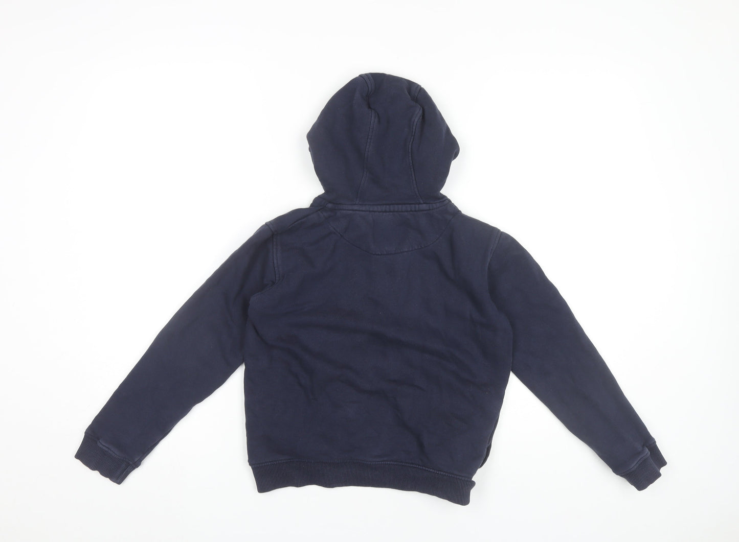 Jack Wills Boys Blue Hoodie 9-10Y Henley 1/2 Zip Cotton Blend