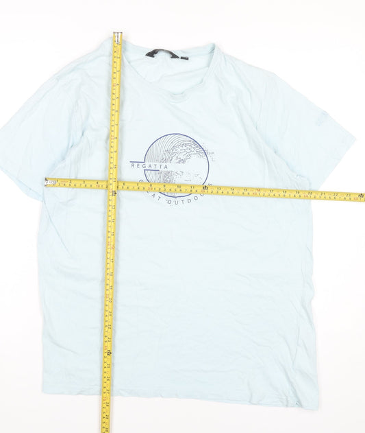 Regatta Men's Blue Large Outdoors Graphic Cotton T-Shirt