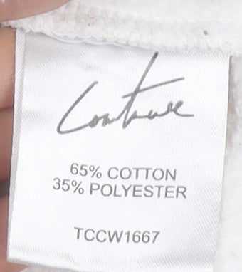 The Couture Club Women’s Ivory Sweatshirt UK 8 Cotton Blend