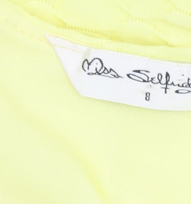 Additional view of Miss Selfridge Women’s Yellow Peplum Sleeveless Blouse UK 8