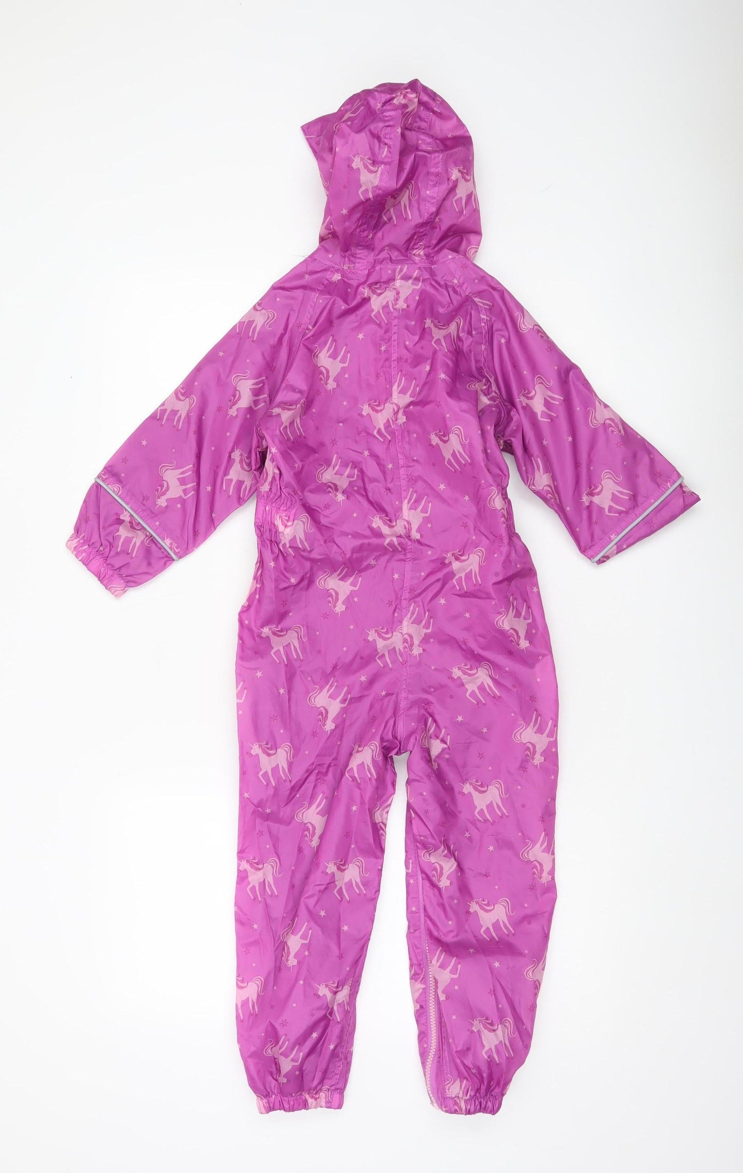 Regatta Girls Pink Unicorn Snowsuit Waterproof Hooded All-in-One 6 Years
