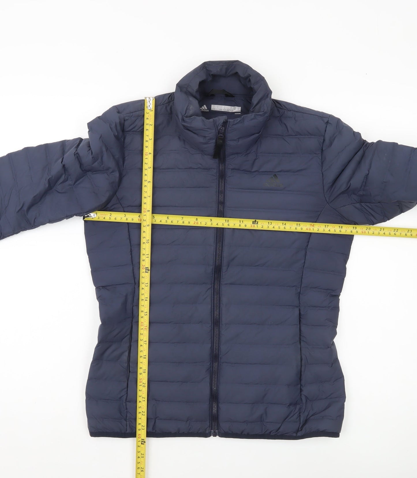 Adidas Womens Blue Puffer Jacket UK 8-10 Lightweight Insulated Coat