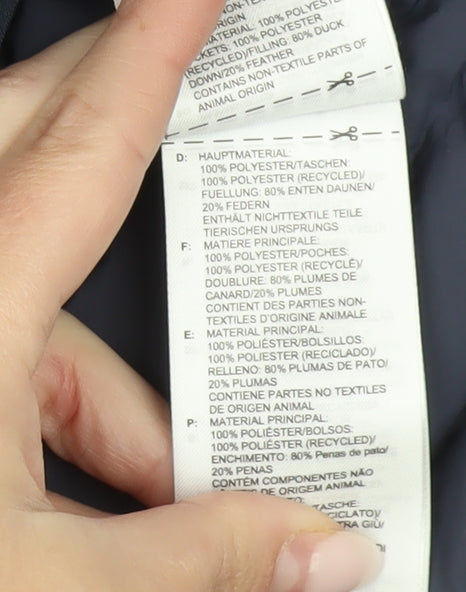 Adidas Womens Blue Puffer Jacket UK 8-10 Lightweight Insulated Coat