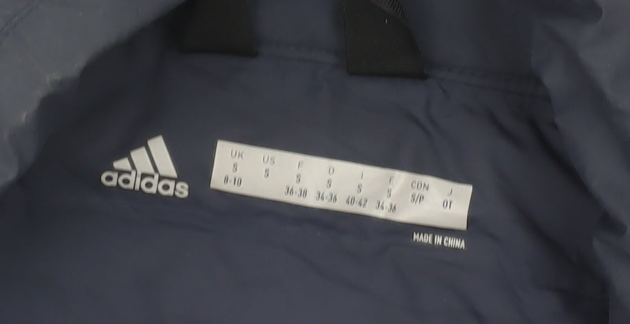 Adidas Womens Blue Puffer Jacket UK 8-10 Lightweight Insulated Coat