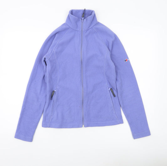 Berghaus Womens Purple Fleece Jacket Size 8 Full Zip Pockets