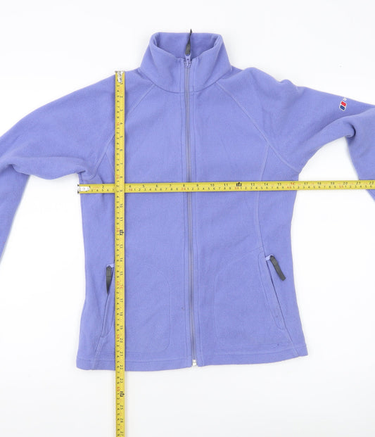 Berghaus Womens Purple Fleece Jacket Size 8 Full Zip Pockets