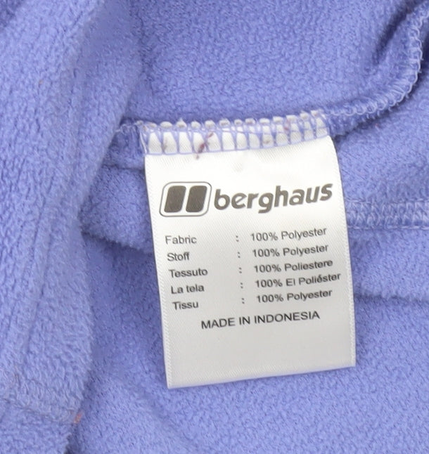 Berghaus Womens Purple Fleece Jacket Size 8 Full Zip Pockets