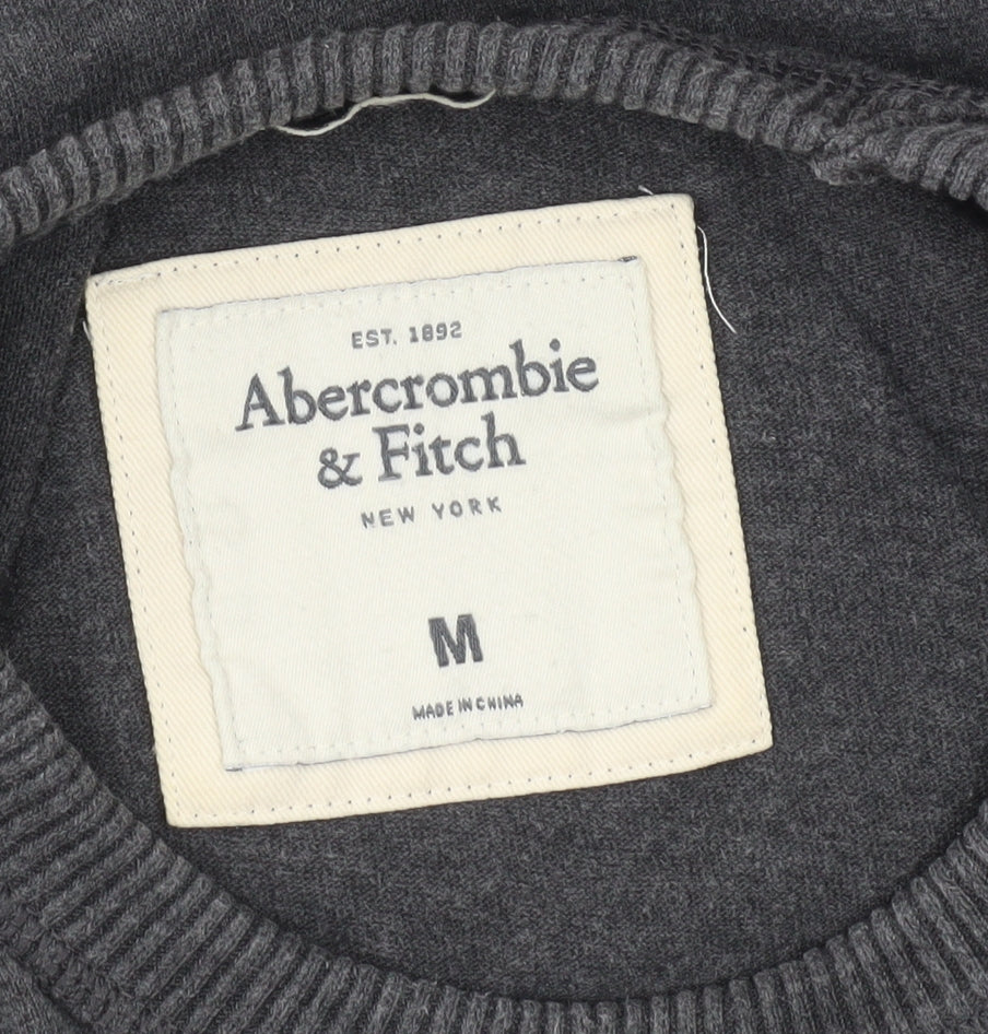 Abercrombie & Fitch Men's Grey M Pullover Sweatshirt Crew Neck