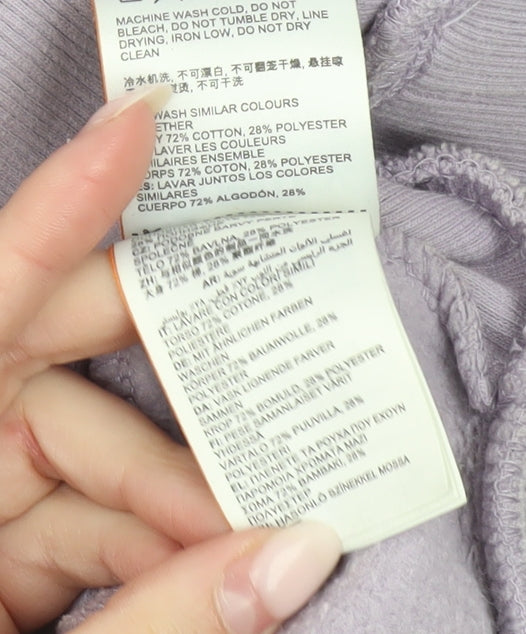 Superdry Womens Purple Crew Neck Sweatshirt Size UK 12 Cotton Blend