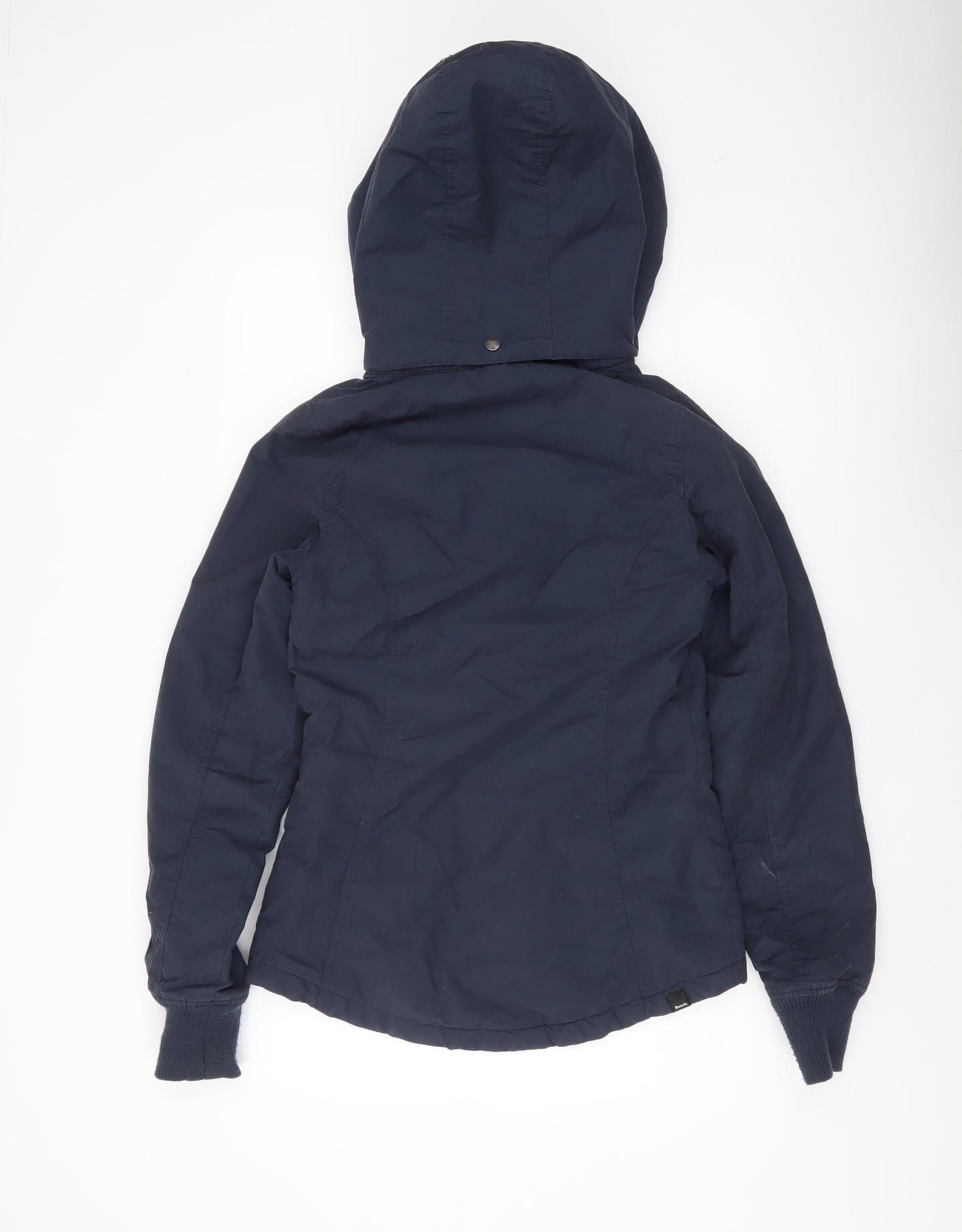 Bench Womens Blue Small Hooded Puffer Jacket Coat