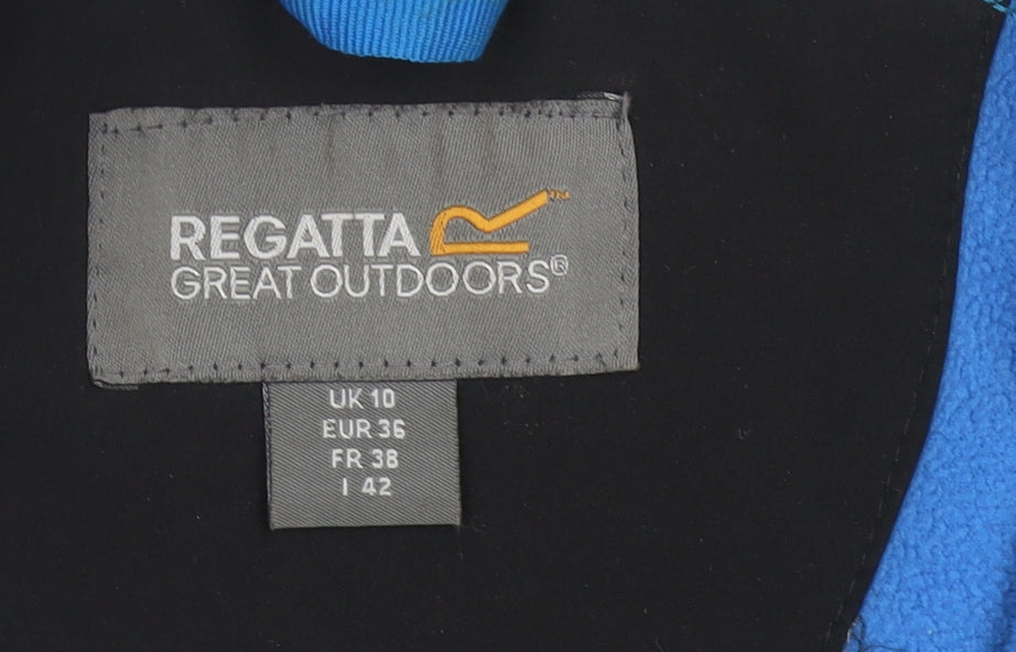 Regatta Womens Black Softshell Jacket UK 10 Outdoor Hiking Coat