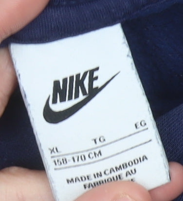 Nike Boys Blue XL Pullover Hoodie Fleece Long Sleeve Sportswear