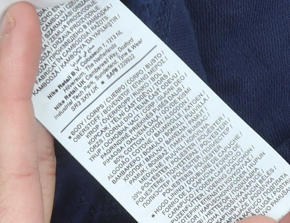 Nike Boys Blue XL Pullover Hoodie Fleece Long Sleeve Sportswear