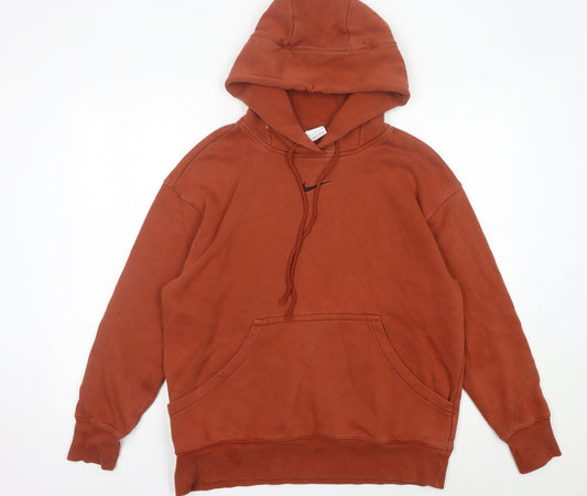 Mens UK S Regular Nike Brown Pullover Hoodie