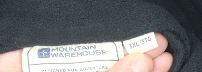 Mountain Warehouse Men’s Black 3XL Fleece 1/4 Zip Sweatshirt