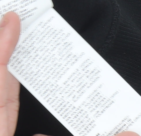 Puma Men’s Black Pullover Hoodie Size M Logo Fleece Sweatshirt