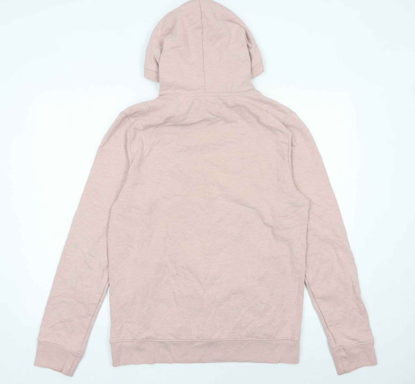 AllSaints Men’s Pink Pullover Hoodie Medium Cotton Blend