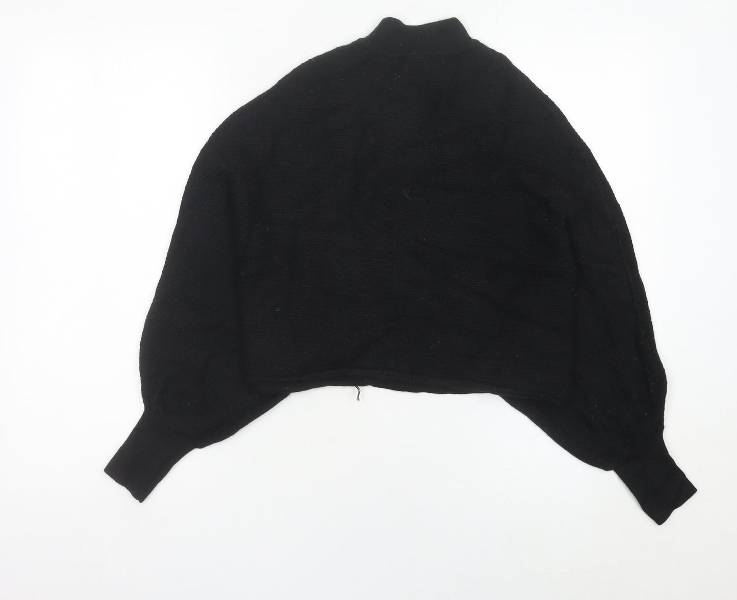 AllSaints Women’s Black XS Merino Wool Mock Neck Jumper