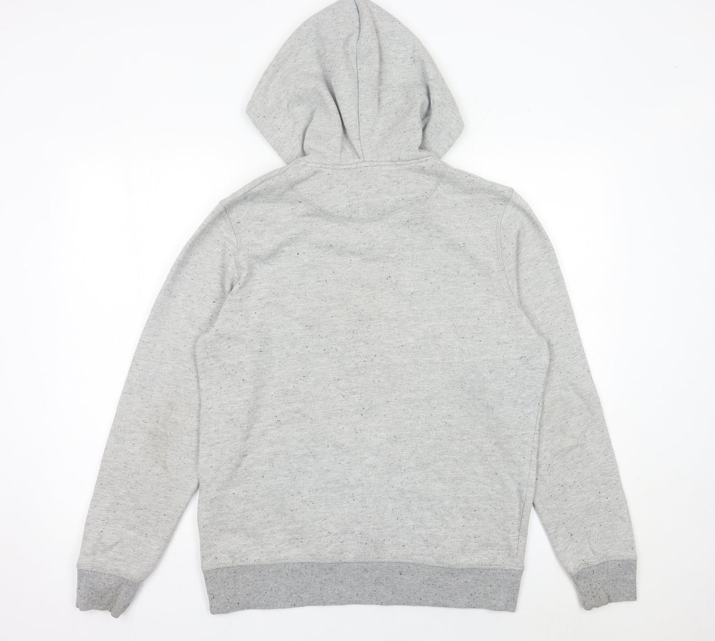 Jack & Jones Mens Grey Pullover Hoodie M Graphic Print Athletic